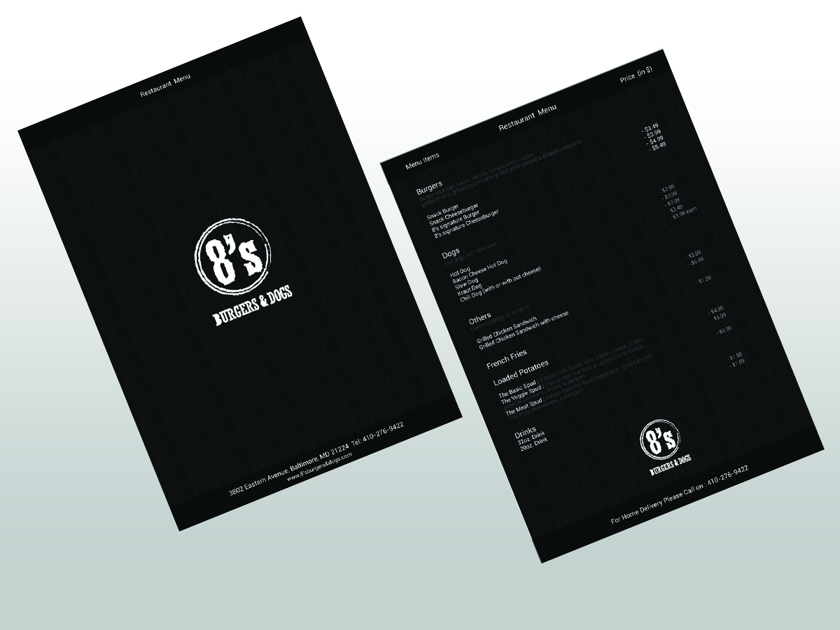 Menu Design by roopaljain for this project | Design #1581135