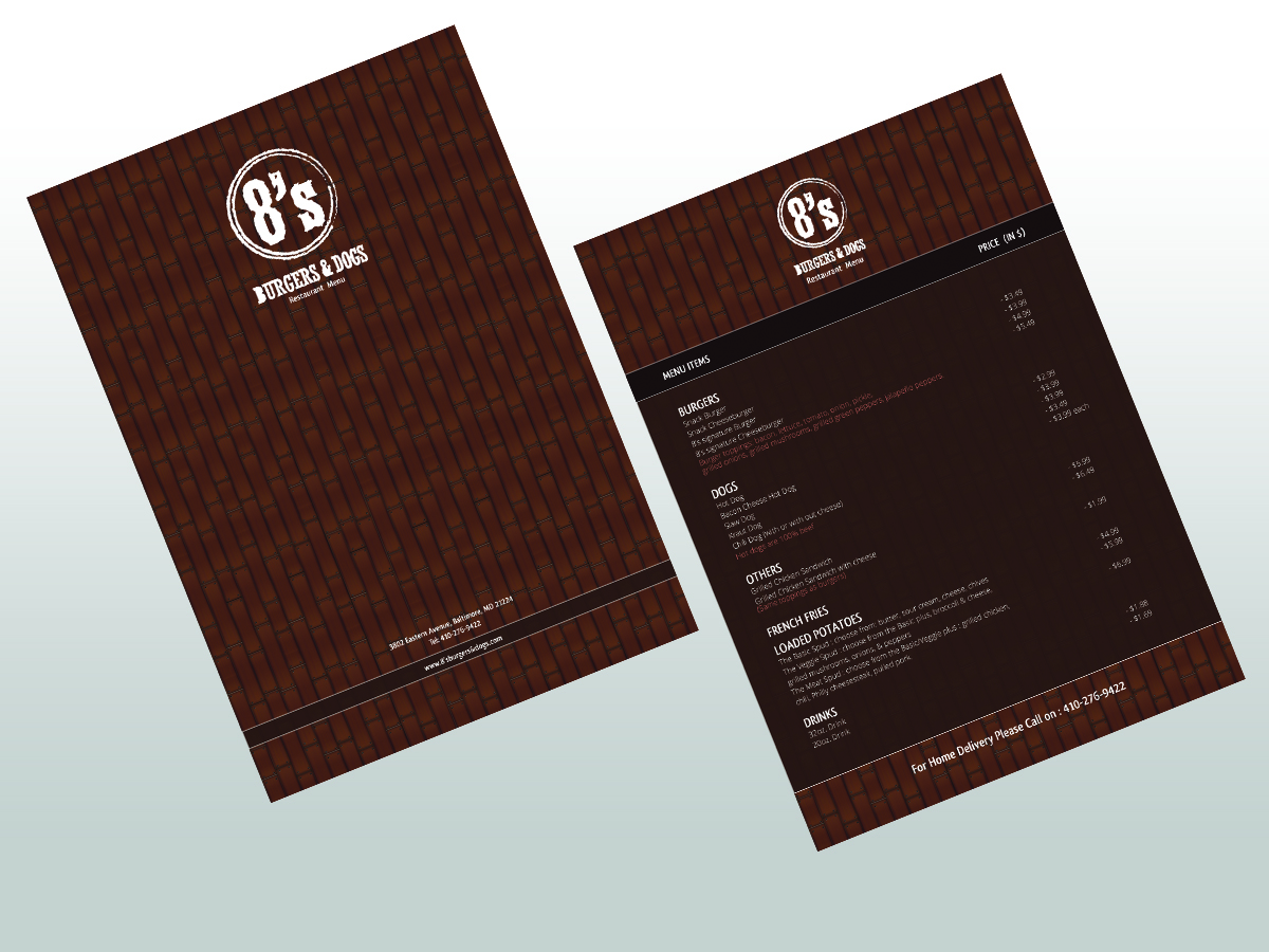 Design de Menu par roopaljain pour ce projet | Design #1581137