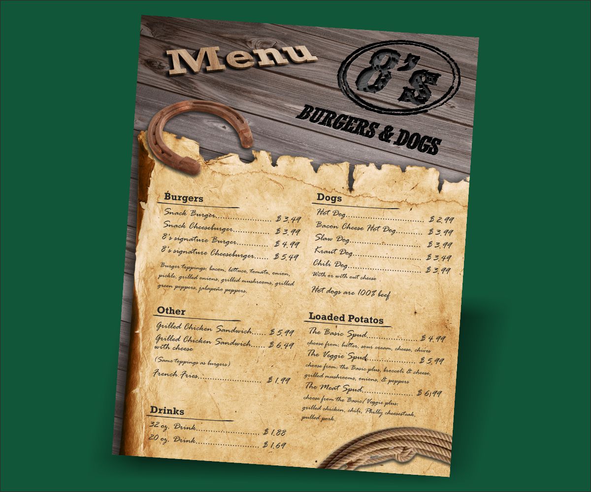 Menu Design by Maestroto for this project | Design #1574746
