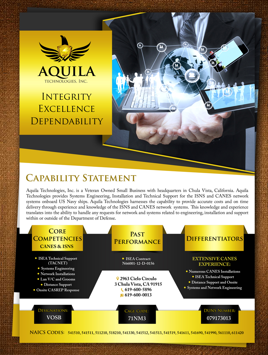 Diseño de Brochure por ESolz Technologies para Aunautic Technologies | Diseño: #5758879