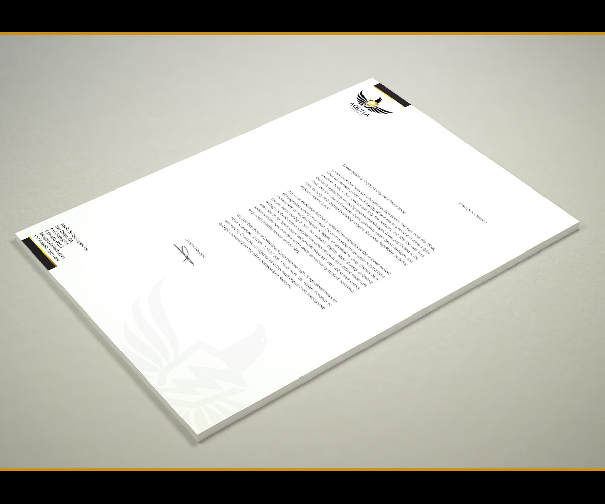 Letterhead Design by AizerDS for Aunautic Technologies | Design #5751840