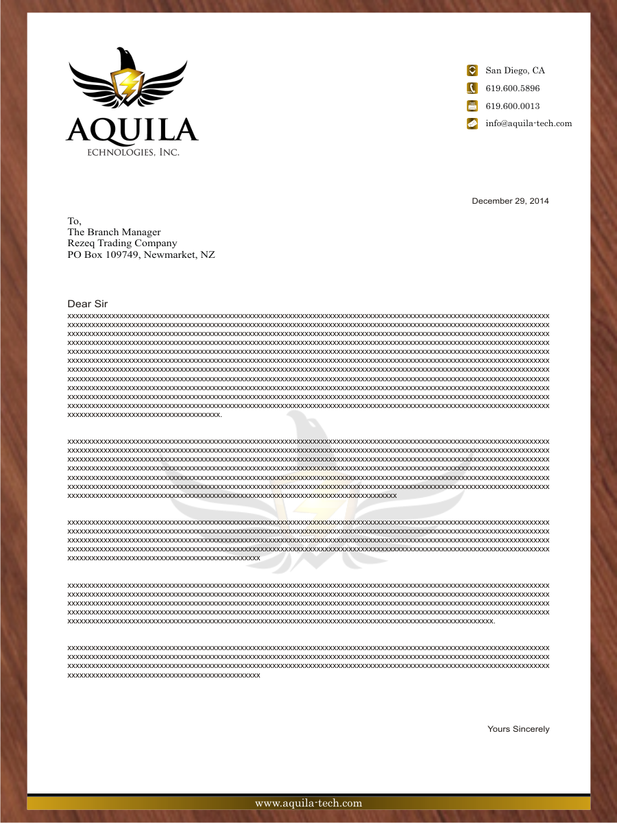 Letterhead Design by DesignM for Aunautic Technologies | Design #5810539