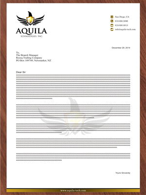 Letterhead Design by DesignM for Aunautic Technologies | Design: #5810539