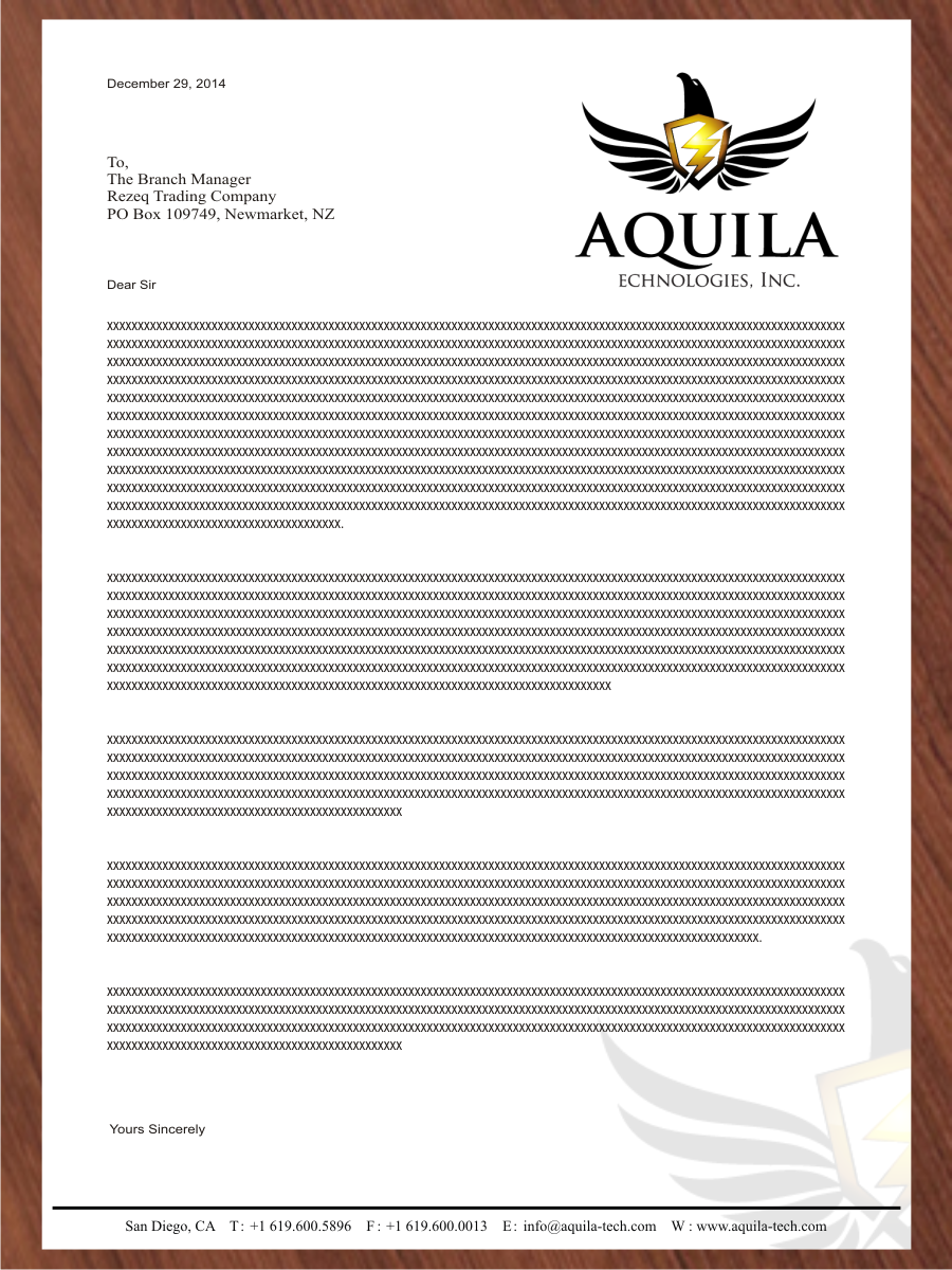 Letterhead Design by DesignM for Aunautic Technologies | Design #5810544