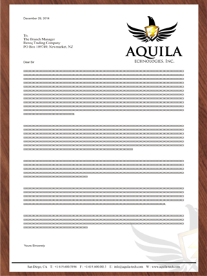 Letterhead Design by DesignM for Aunautic Technologies | Design #5810544