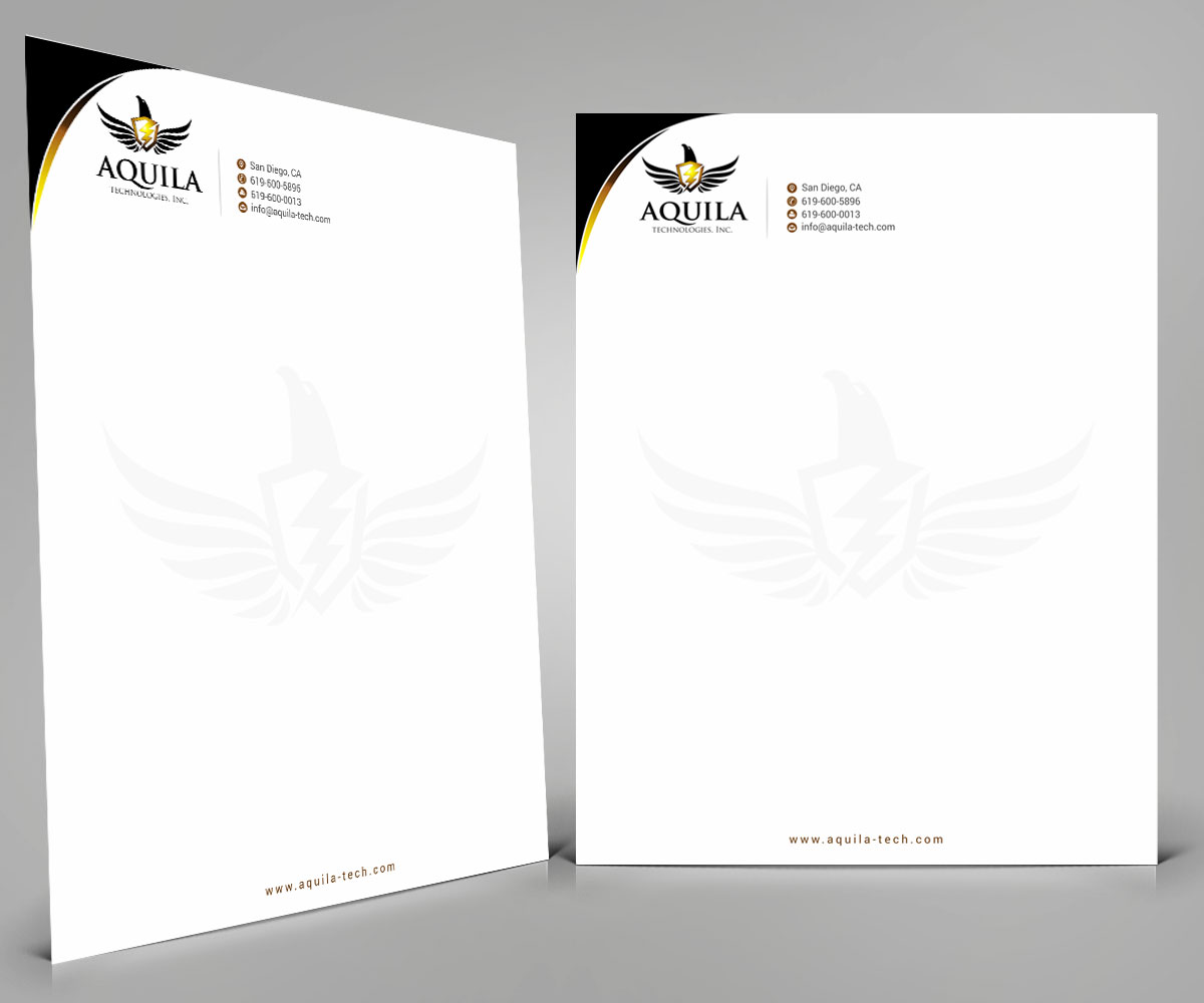 Letterhead Design by Infinitive Technology for Aunautic Technologies | Design #5758889