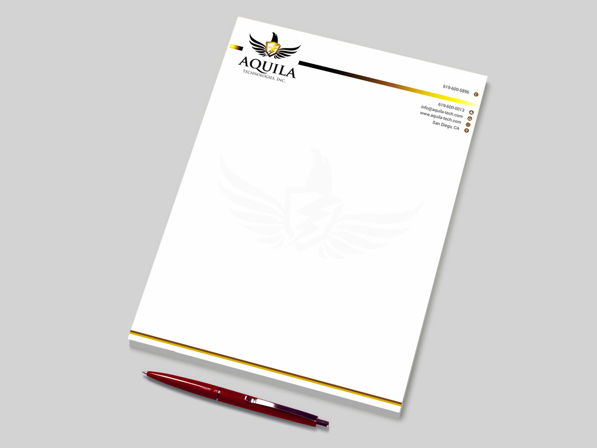 Letterhead Design by Infinitive Technology for Aunautic Technologies | Design #5759204
