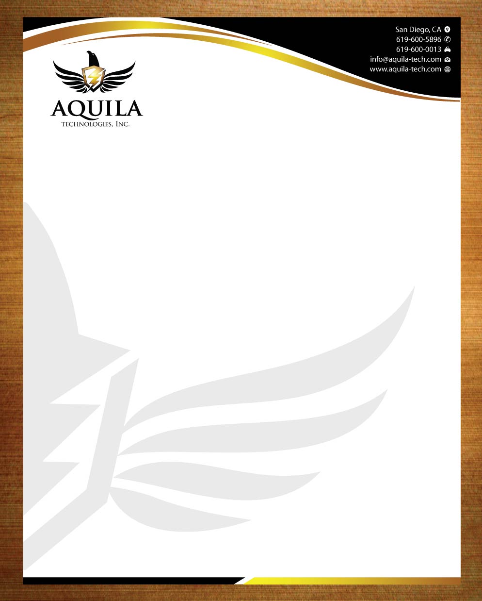 Letterhead Design by Infinitive Technology for Aunautic Technologies | Design #5779145