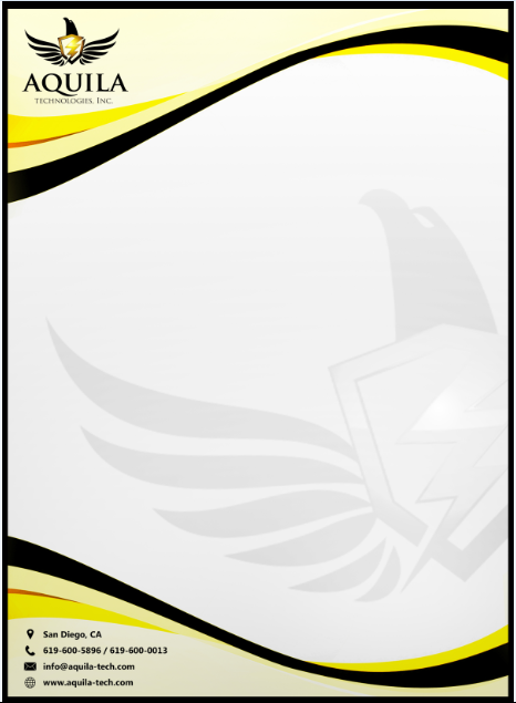 Letterhead Design by Lex Azarraga for Aunautic Technologies | Design #5780697