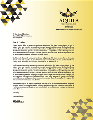 Letterhead Design by koolriz86 for Aunautic Technologies | Design: #5813889