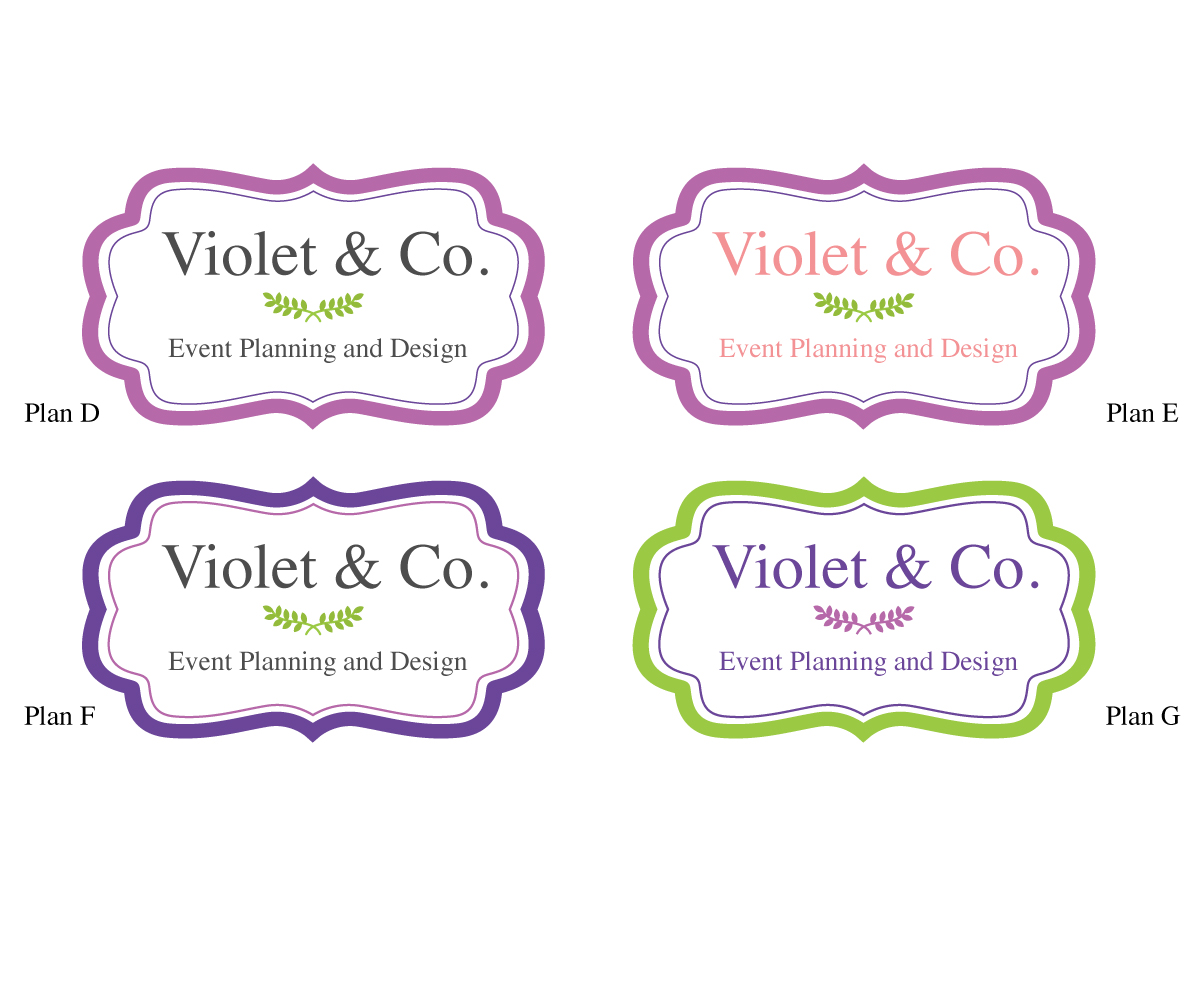 Logo Design by mimiusa for Violet and Company Event Planning and Design | Design #5823782