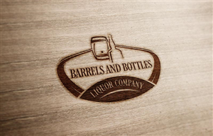 Barrels and Bottles Liquor Company | Logo Design by PinworksDesign