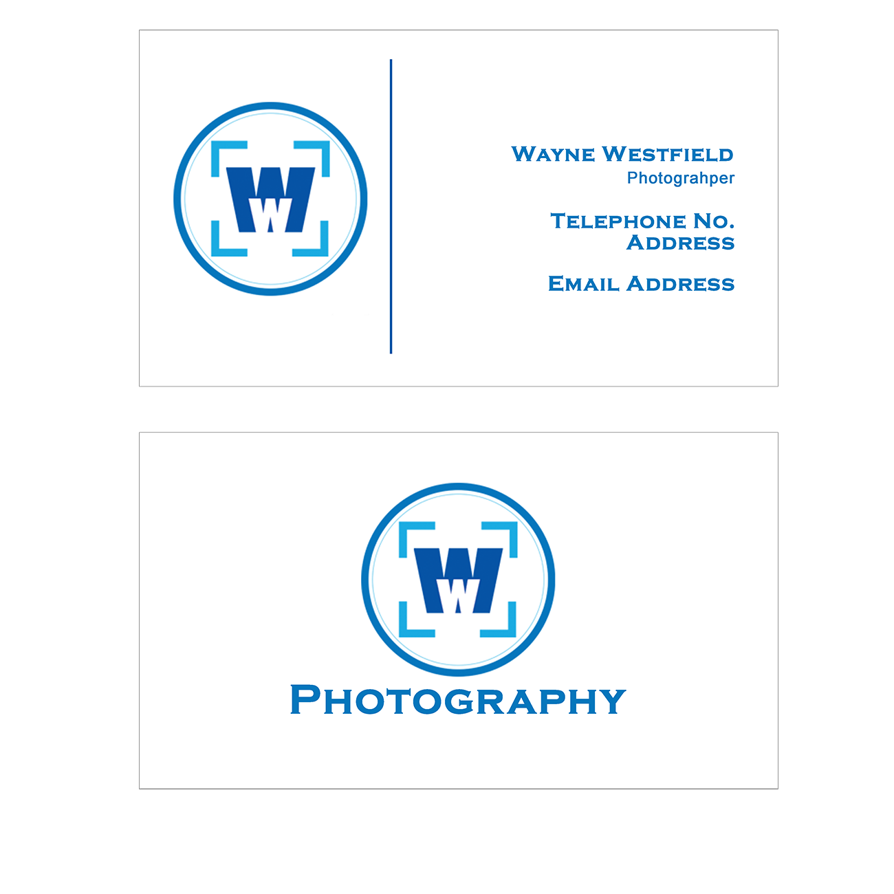Business Card Design by jaf0cen for Wayne Westfield Photography | Design #1621405