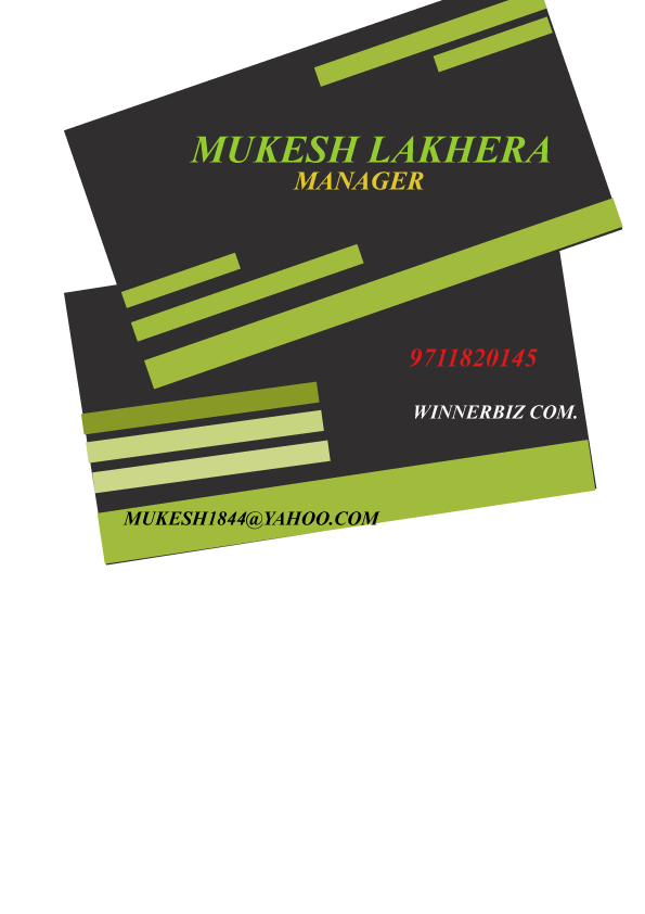 Diseño de Tarjeta de Presentación por mukesh lakhera para este proyecto | Diseño #1571195