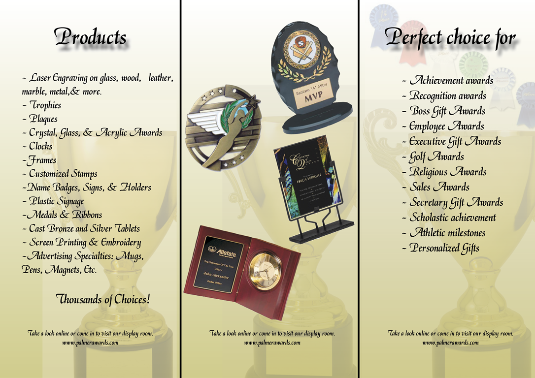 Brochure Design by chilliq for Palmer Trophy & Awards  | Design #1615400