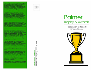 Brochure Design by MandyGraphics for Palmer Trophy & Awards  | Design: #1580400