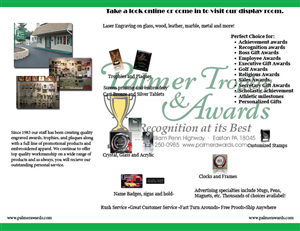 Brochure Design by Sarah Holt for Palmer Trophy & Awards  | Design #1591302