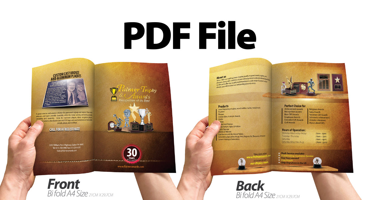 Brochure Design by Wael for Palmer Trophy & Awards  | Design #1750202