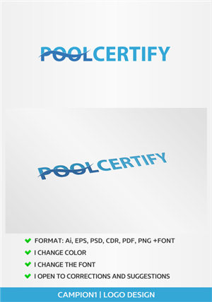 Logo Design by artsterdam for Pool Certify | Design: #5766702