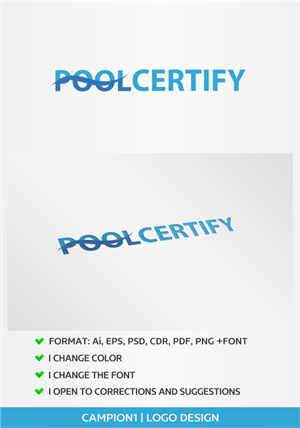 Logo Design by artsterdam for Pool Certify | Design: #5766711