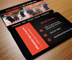 Business Card Design by Aaaron for Affordable Hand Drawn Art | Design: #5825870