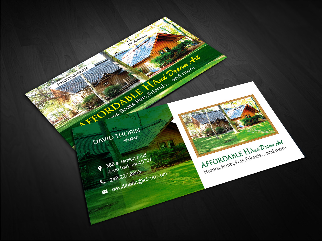 Business Card Design by snowymasterdesigns for Affordable Hand Drawn Art | Design #5796088