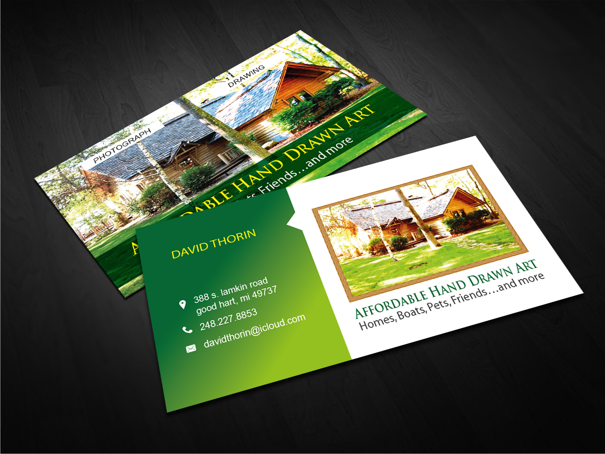 Business Card Design by snowymasterdesigns for Affordable Hand Drawn Art | Design #5798107