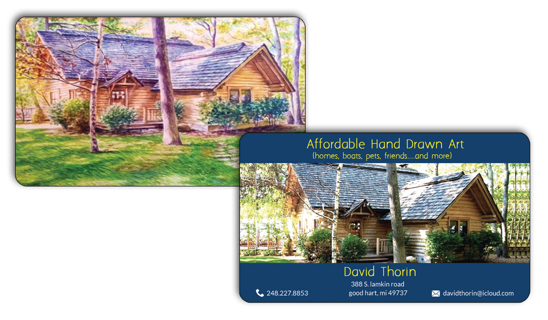 Business Card Design by Devaliya for Affordable Hand Drawn Art | Design #5773378