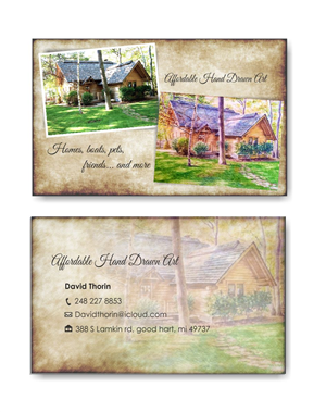 Business Card Design by IneseRo for Affordable Hand Drawn Art | Design: #5774202