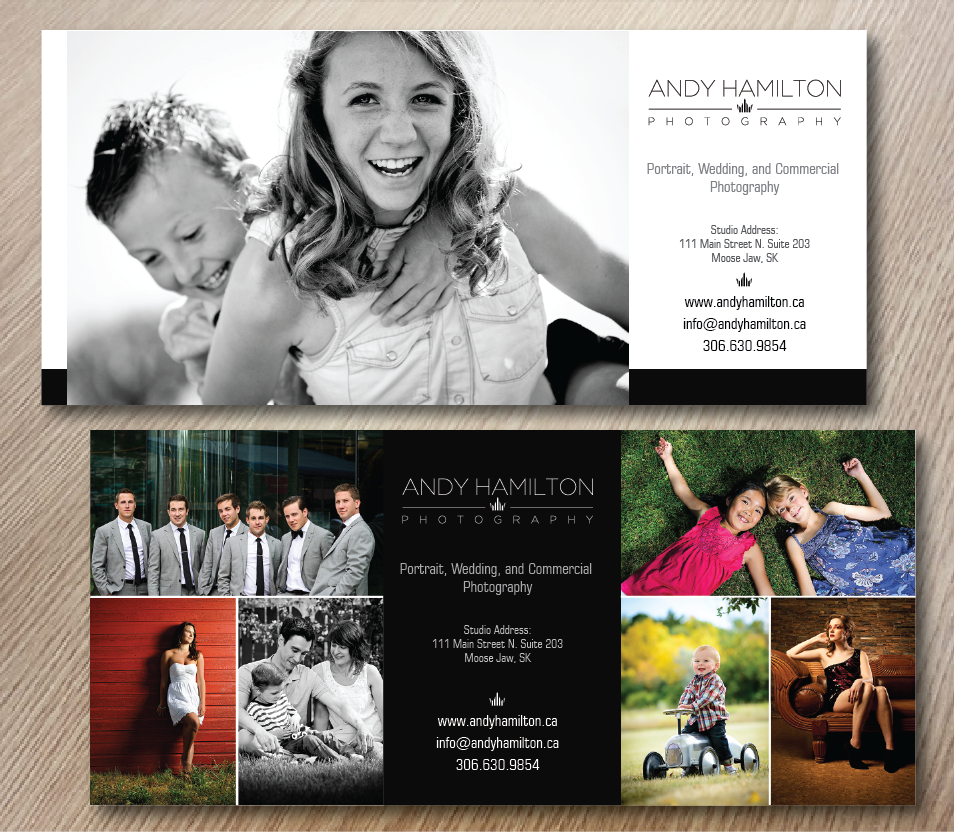upmarket modern business flyer design for andy hamilton photography business flyer