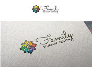 Church logo for signs and letter head for Family Worship Center | Graphic Design by Birdcage