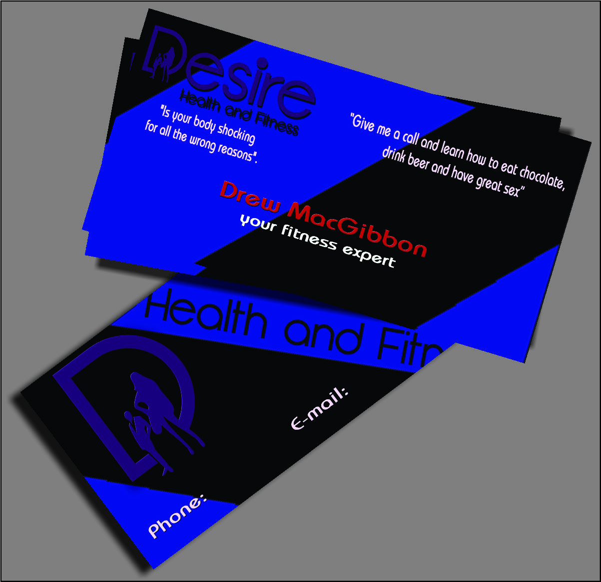 Business Card Design by desingmc for Desire Health And Fitness | Design #1781637