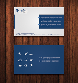 Business Card Design by TS Designs for Desire Health And Fitness | Design: #1728805