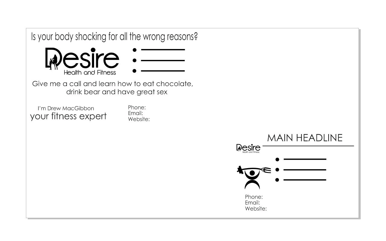 Business Card Design by MihaDesigns for Desire Health And Fitness | Design #1741912
