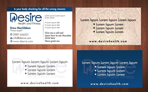 Business Card Design by Sbss for Desire Health And Fitness | Design: #1719428