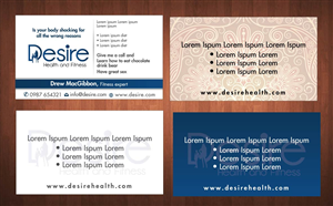 Business Card Design by Sbss for Desire Health And Fitness | Design: #1719429