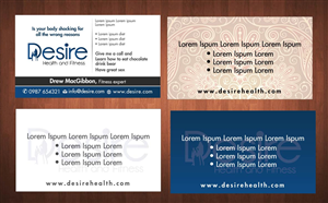 Business Card Design by Sbss for Desire Health And Fitness | Design: #1719431