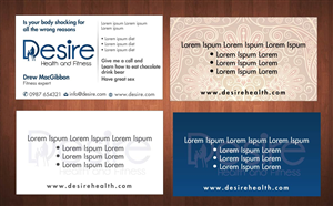 Business Card Design by Sbss for Desire Health And Fitness | Design: #1719432