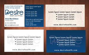 Business Card Design by Sbss for Desire Health And Fitness | Design: #1719436