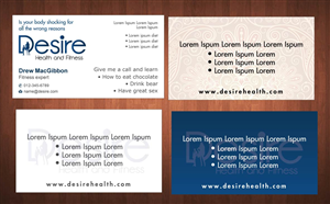 Business Card Design by Sbss for Desire Health And Fitness | Design: #1719440