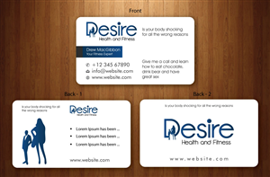 Business Card Design by Sbss for Desire Health And Fitness | Design: #1722614