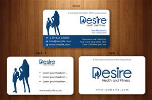 Business Card Design by Sbss for Desire Health And Fitness | Design: #1722617