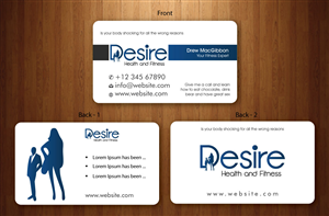 Business Card Design by Sbss for Desire Health And Fitness | Design: #1722622
