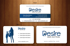 Business Card Design by Sbss for Desire Health And Fitness | Design: #1722625