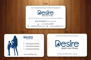 Business Card Design by Sbss for Desire Health And Fitness | Design: #1722626