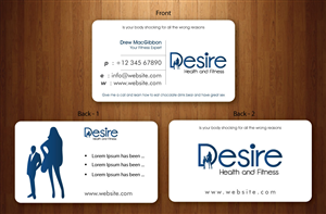 Business Card Design by Sbss for Desire Health And Fitness | Design: #1722632