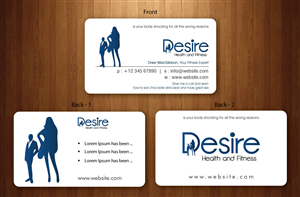 Visitenkarten-Design von Sbss für Desire Health And Fitness | Design: #1722634
