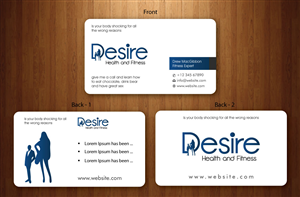 Visitenkarten-Design von Sbss für Desire Health And Fitness | Design: #1722650