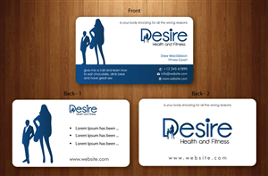 Visitenkarten-Design von Sbss für Desire Health And Fitness | Design: #1722653