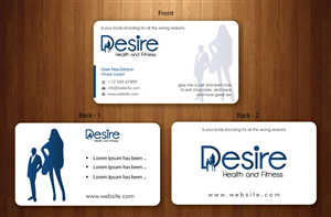 Visitenkarten-Design von Sbss für Desire Health And Fitness | Design: #1722656